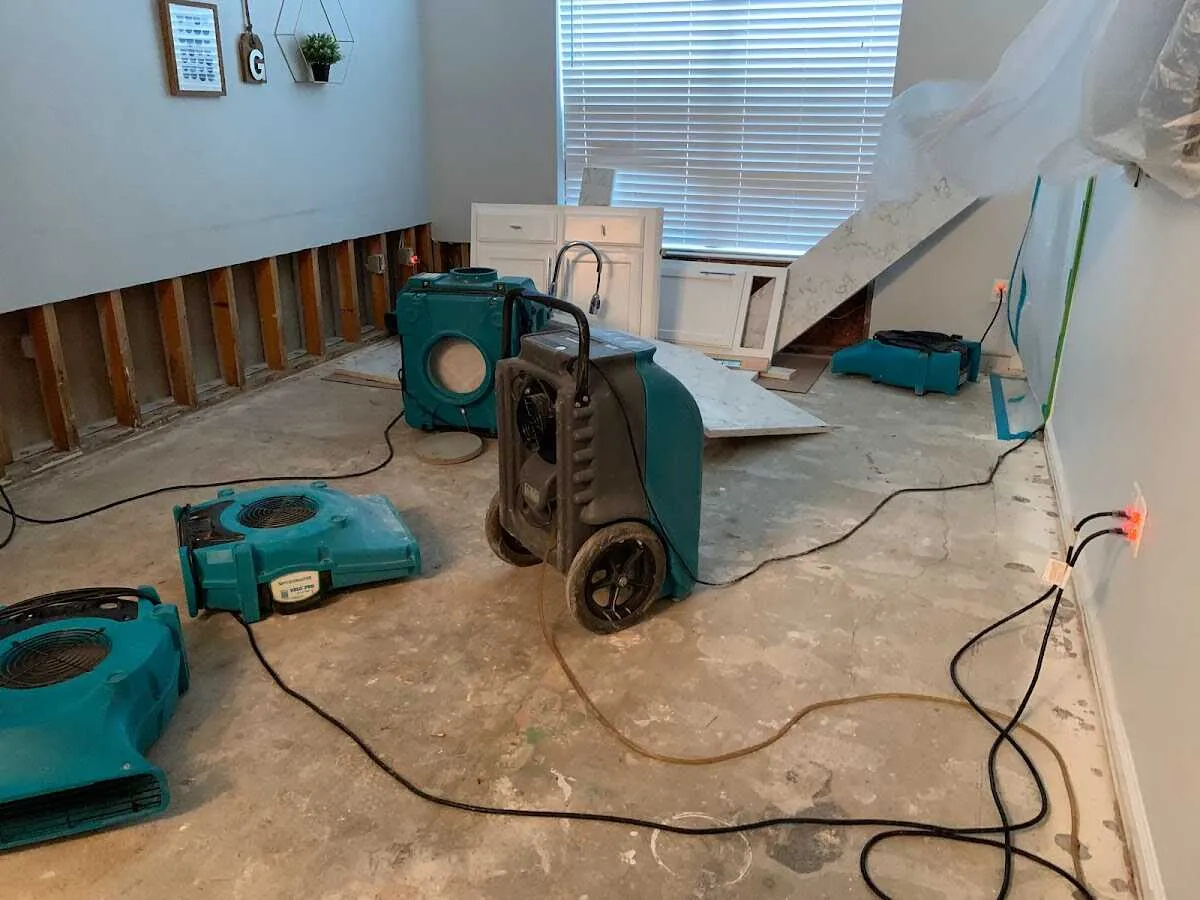 Dehumidifier in flood-cut room for Water Extraction & Removal in Flushing